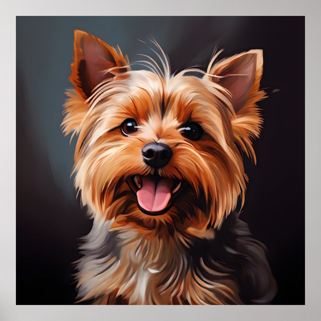Retrato de arte de Yorkshire Terrier Realism (Frente)