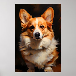 Retrato de arte del realismo corgi