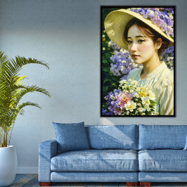 Retrato de arte floral generado por IA