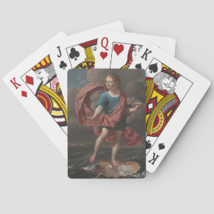 Retrato de arte jugando cartas