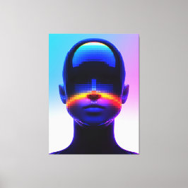 Retrato de Arte Pixel Futurista – Abstracto Digita