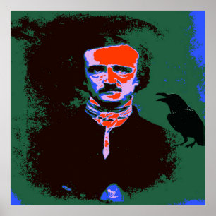 Retrato de arte pop de Edgar Allan Poe