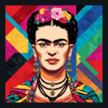 Retrato de arte pop de Frida Kahlo - Colores vibra<br><div class="desc">Una colorida obra de arte para celebrar el increíble legado de Frida Kahlo. Es un retrato de arte pop que honra su creatividad, resiliencia e individualidad icónica. Conocida por sus poderosos autorretratos, su audaz abrazo a la cultura mexicana y su intrépida exploración de la identidad y el dolor, Frida fue...</div>