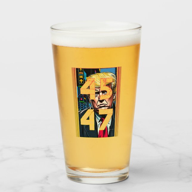 Retrato de arte pop de Trump 45 (Anverso (lleno))