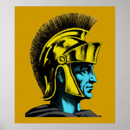 Retrato de arte pop del gladiador romano