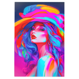Retrato de arte pop neón