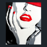 Retrato de arte pop poster labios rojos y uñas<br><div class="desc">Soy un artista profesional y fotógrafo y todas mis piezas son modelos que me he grabado. Aunque mi nombre es Shawna Jensen, firmo todo mi trabajo como PS. Siempre he hecho esto desde que empecé a pintar "en serio" en noveno grado, por mi amor por las princesas. Así que significa...</div>