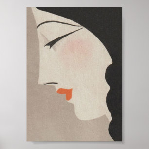 Retrato de arte vintage japonés