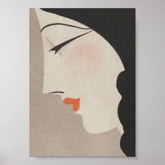 Retrato de arte vintage japonés (Frente)