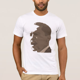 Retrato de Barack Obama en la camiseta de tono sep