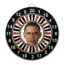 Retrato de Barack Obama tablero de dardos político