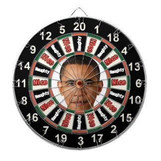 Retrato de Barack Obama tablero de dardos político