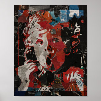 Retrato de bebé de arte pop vintage llamado