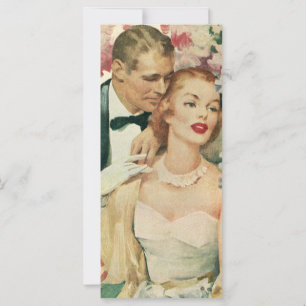 Retrato de boda vintage, novia retro y novio