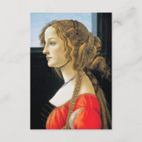 Retrato de Botticelli de las invitaciones de una
