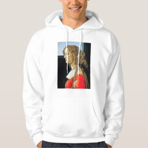 Retrato de Botticelli de una sudadera con capucha
