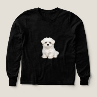 Retrato de cachorro de maltes blanco esponjoso Ama