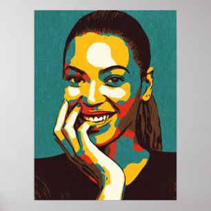 Retrato de Cantante Famoso Arte de Pared Moderno