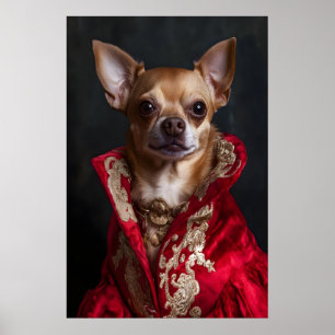 Retrato de Chihuahua Regio, Arte de Perro al Estil