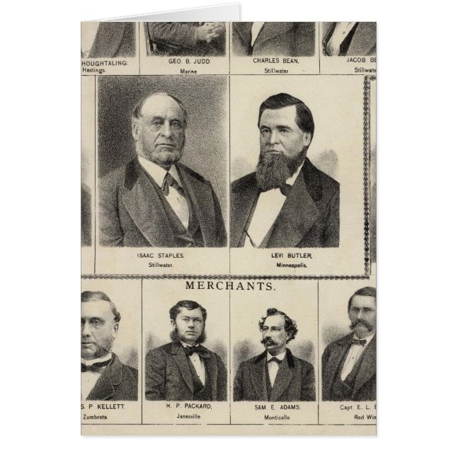 Retrato de comerciantes de madera, Minnesota (Frente)