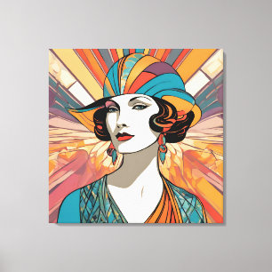 Retrato de dama elegante con arte de IA inspirado