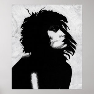 Retrato de diosa gótico Poster de arte original