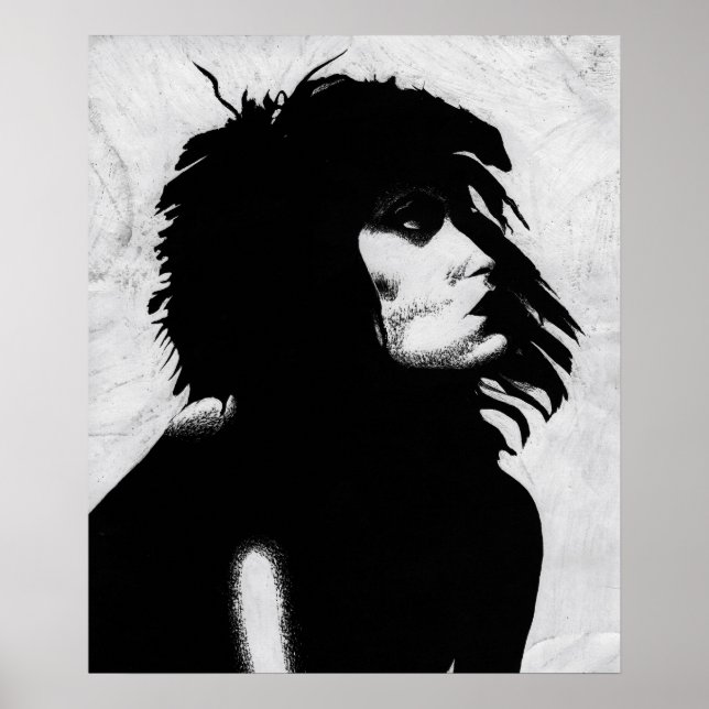 Retrato de diosa gótico Poster de arte original (Frente)