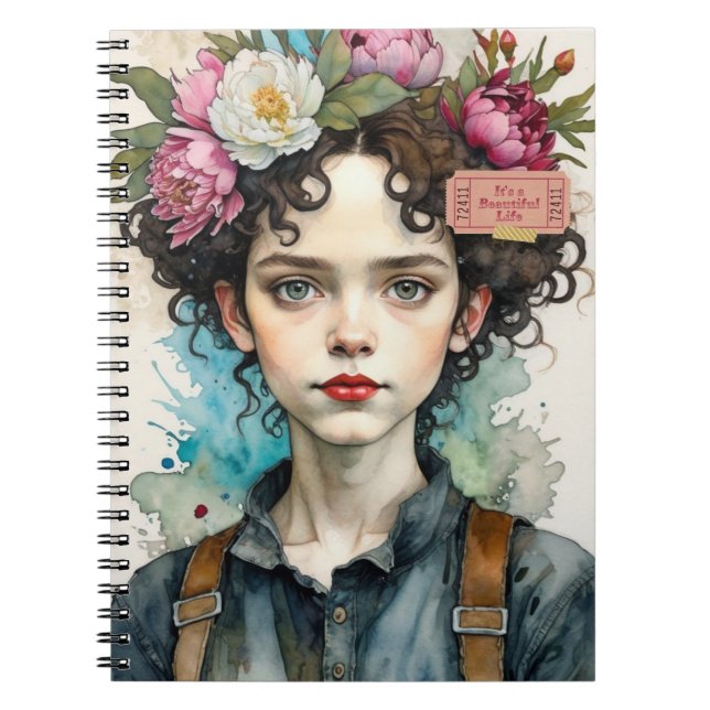Retrato de Edith Cuaderno It's A Beautiful Life (Frente)