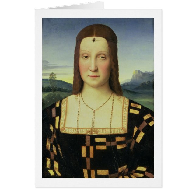 Retrato de Elizabeth Gonzaga, c.1504 (aceite en el (Frente)