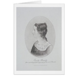 Retrato de Emily Bronte (1818-48) grabado por Wal