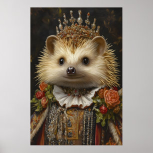 Retrato de erizo real, arte animal renacentista
