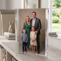 Retrato de familia personalizado en bloque de foto