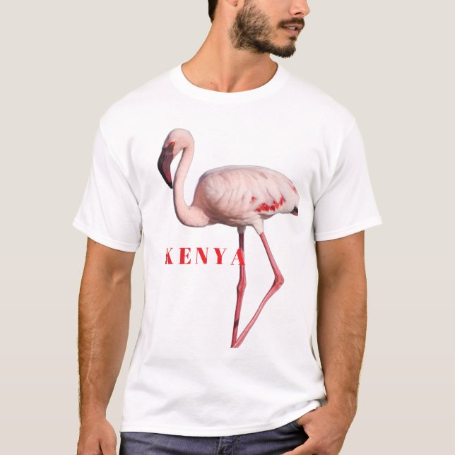 Retrato de fauna de flamenco - camiseta básica uni (Anverso)