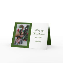 Retrato de Feliz Navidad, Tarjeta Doble de 5" x 7"