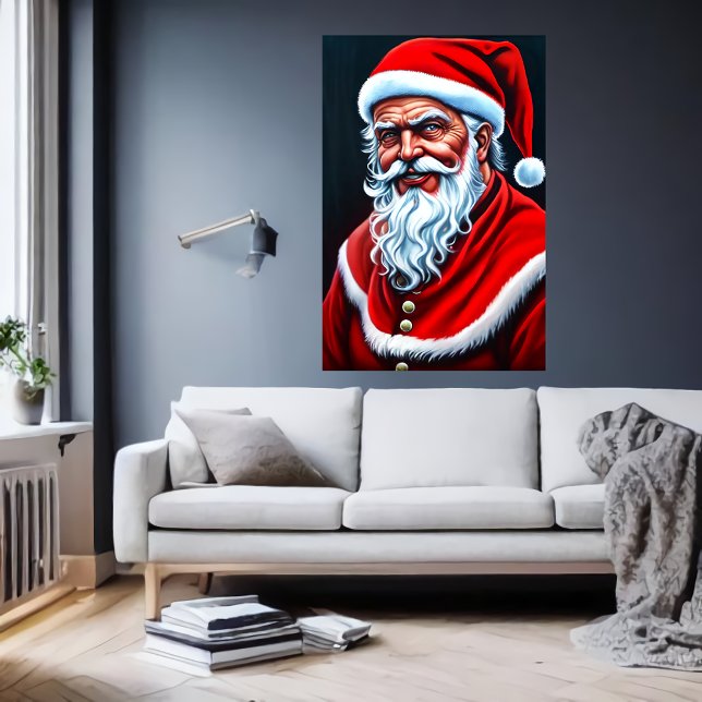 Retrato de feliz Papá Noel | Poster de arte de IA (Subido por el creador)
