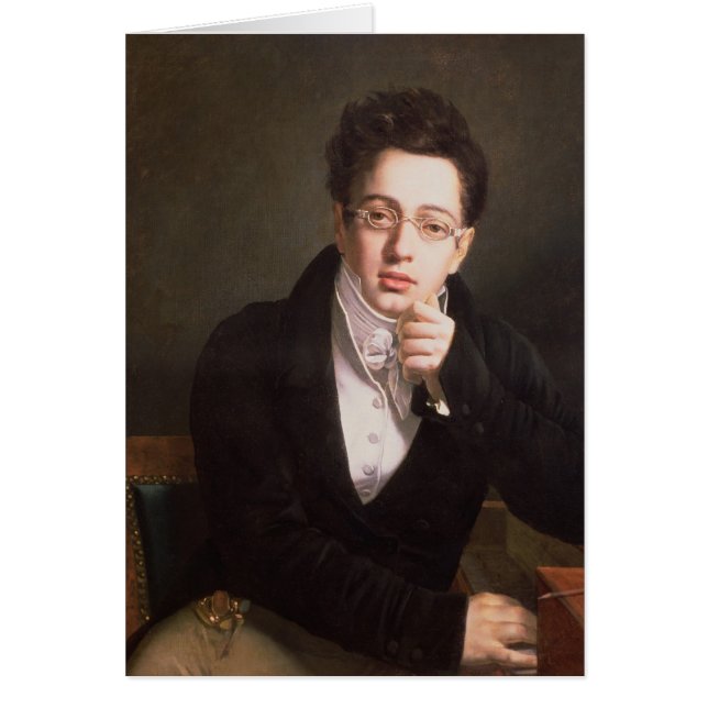 Retrato de Franz Schubert , compositor austriaco (Frente)