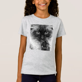 Retrato de gato a lápiz Jersey fino para jóvenes