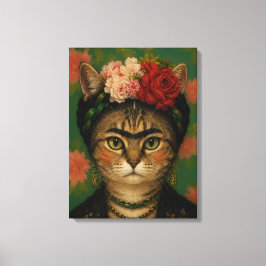 Retrato de gato de Frida Kahlo, impresión de arte