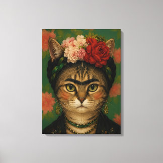 Retrato de gato de Frida Kahlo, impresión de arte