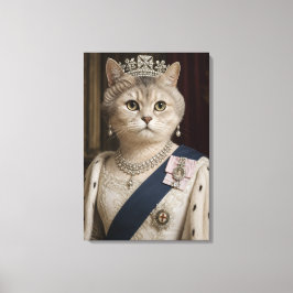 Retrato de gato de la reina Isabel II | Arte felin