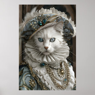 Retrato de gato Ragdoll real, arte de mascota rena