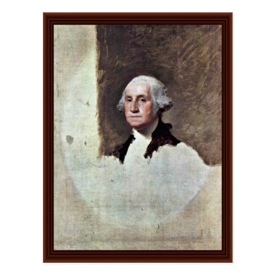 Retrato de George Washington, por Gilbert Estuardo Postal