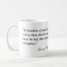 Retrato de George Washington y taza de la cita