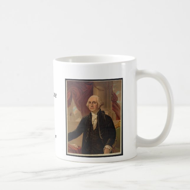Retrato de George Washington y taza de la cita (Derecha)