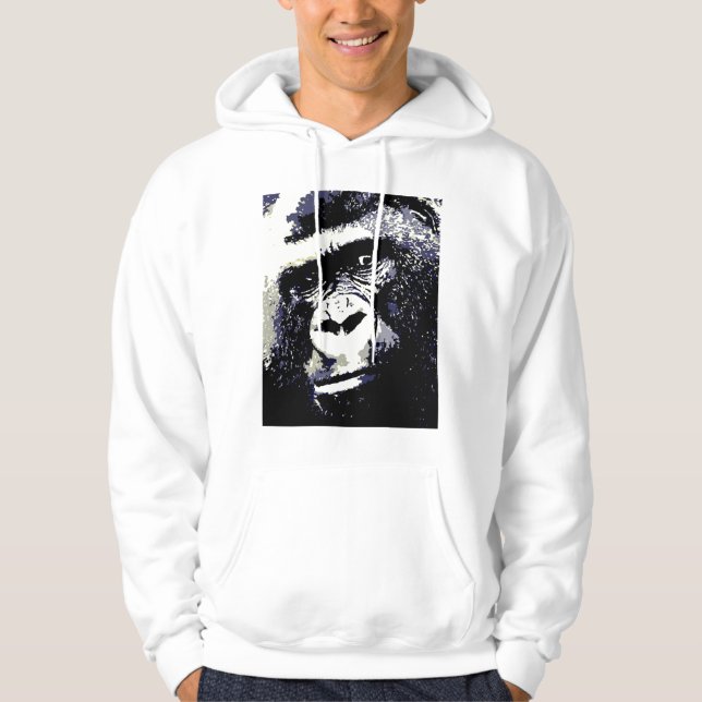 Retrato de Gorilla Hoodie - Camisetas de Gorilas (Anverso)