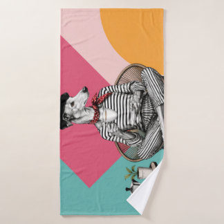 Retrato de Greyhound con café en estilo Pop Art el