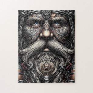 Retrato de Guerrero Vikingo Rompecabezas de 252 Pi