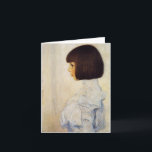 Retrato de Gustavo Klimt de la tarjeta de nota de<br><div class="desc">Retrato de Gustavo Klimt de la tarjeta de nota de Elena Klimt. Pintura al óleo en la cartulina a partir de 1898. Un retrato evocador del perfil de la hija Elena de Klimt terminó durante el período de oro del artista. Un gran regalo para las fans de Klimt, del simbolismo...</div>