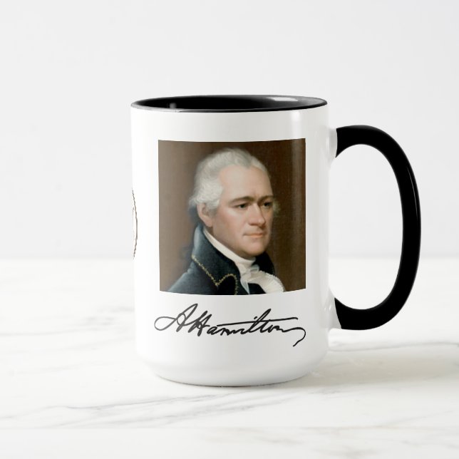 Retrato de Hamilton y taza de los hechos (Derecha)
