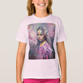 Retrato de hija impresionista camiseta rosa